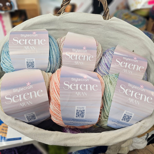 NEW! Serene aran Stylecraft wool/acylic mix