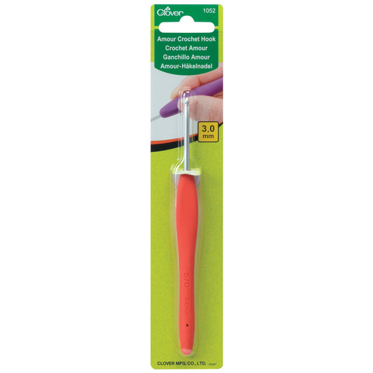 crochet hook with handle Clover Amour 15 cm