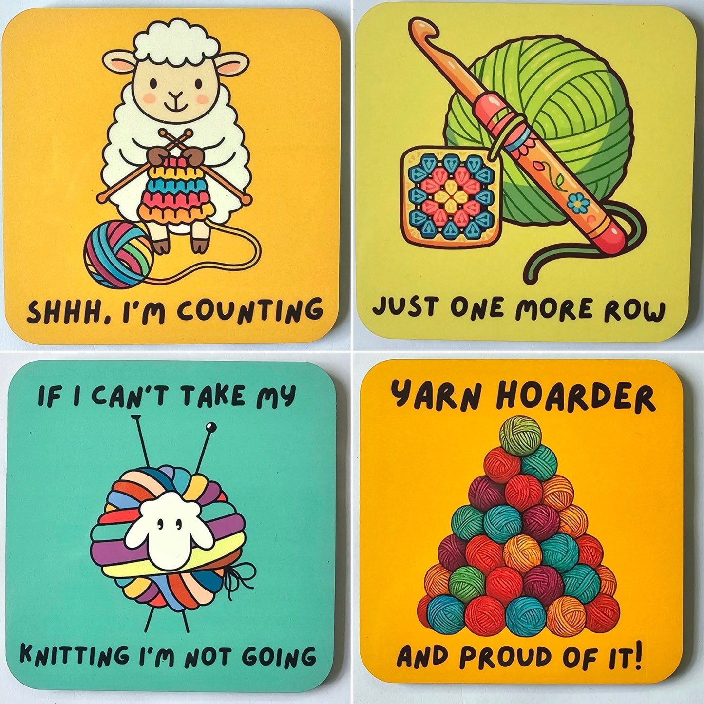 Knitting & crochet coasters