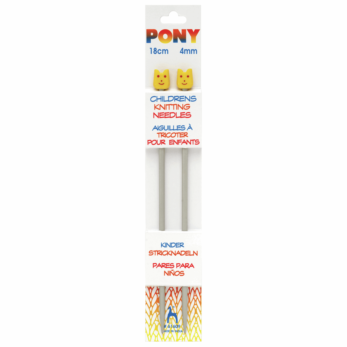 Short Knitting needles 18 cm single ended aluminium Pony