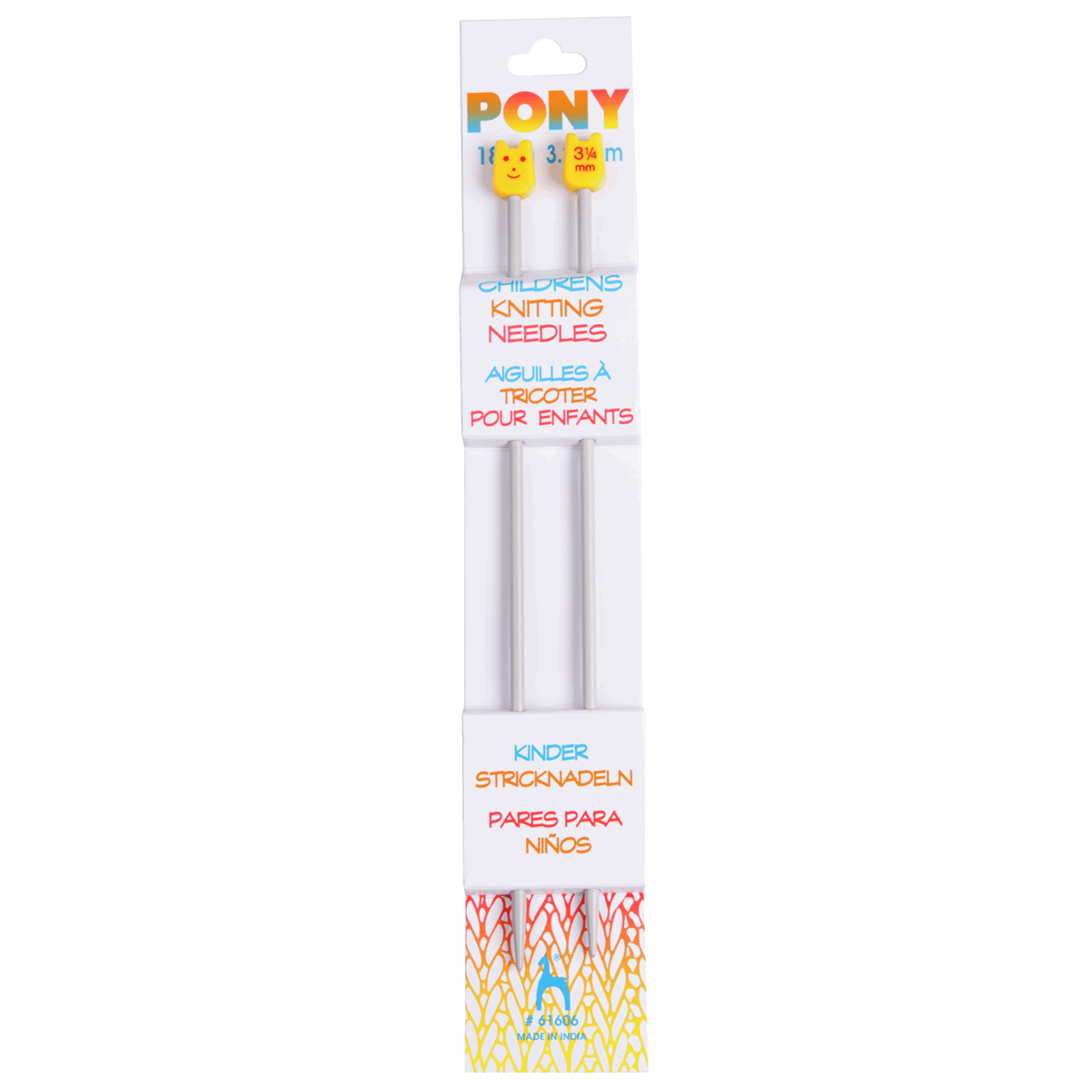 Short Knitting needles 18 cm single ended aluminium Pony